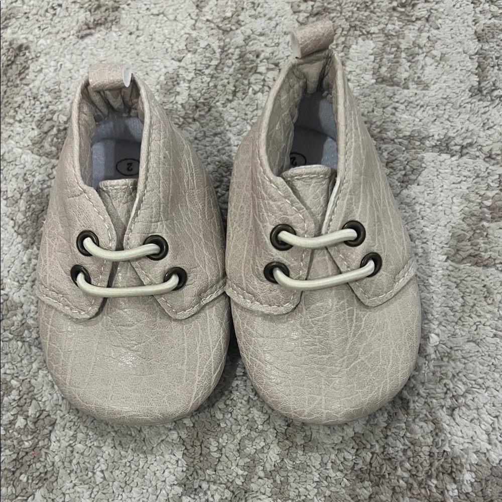 Sweet n Swag Neutral Leather-Look Moccasin Shoes - Cream
